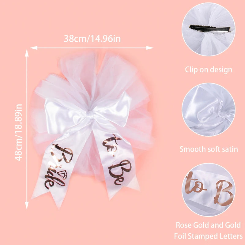 Rose Gold Bride To Be Bikini Tutu Skirt