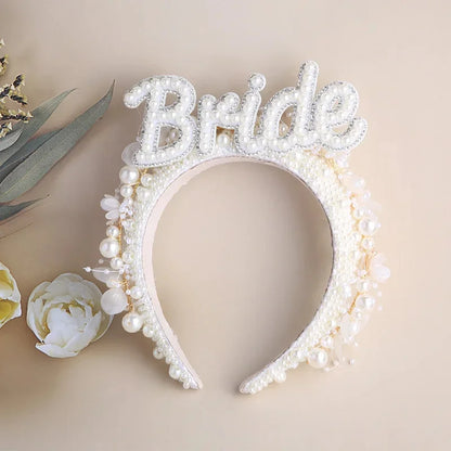 Bride to be Pearl crown Headband