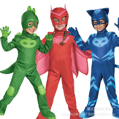 Blue Pajama Boys Girls Hero Costume