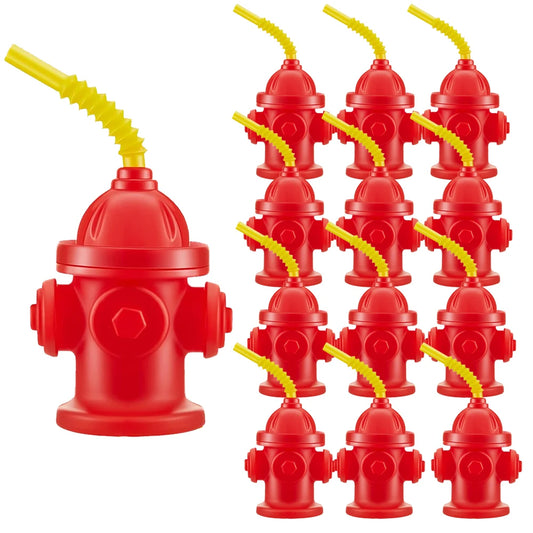 12pcs Straw Fire Hydrant Cups