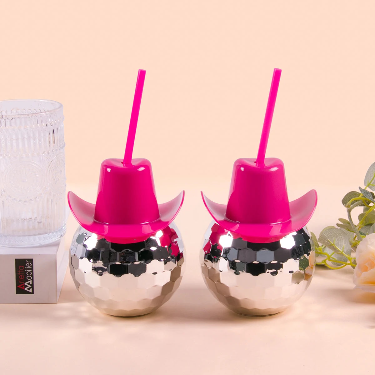 Disco Ball Cups Cowboy hat