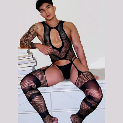 Men Lingerie  Lace Jumpsuit