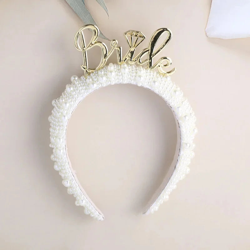 Bride to be Pearl crown Headband