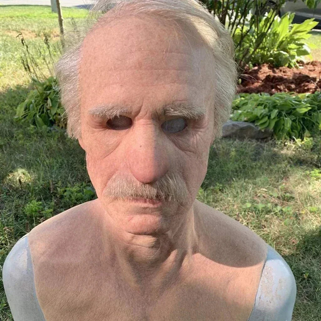 Halloween New Old Grandfather Wig Old Man Mask