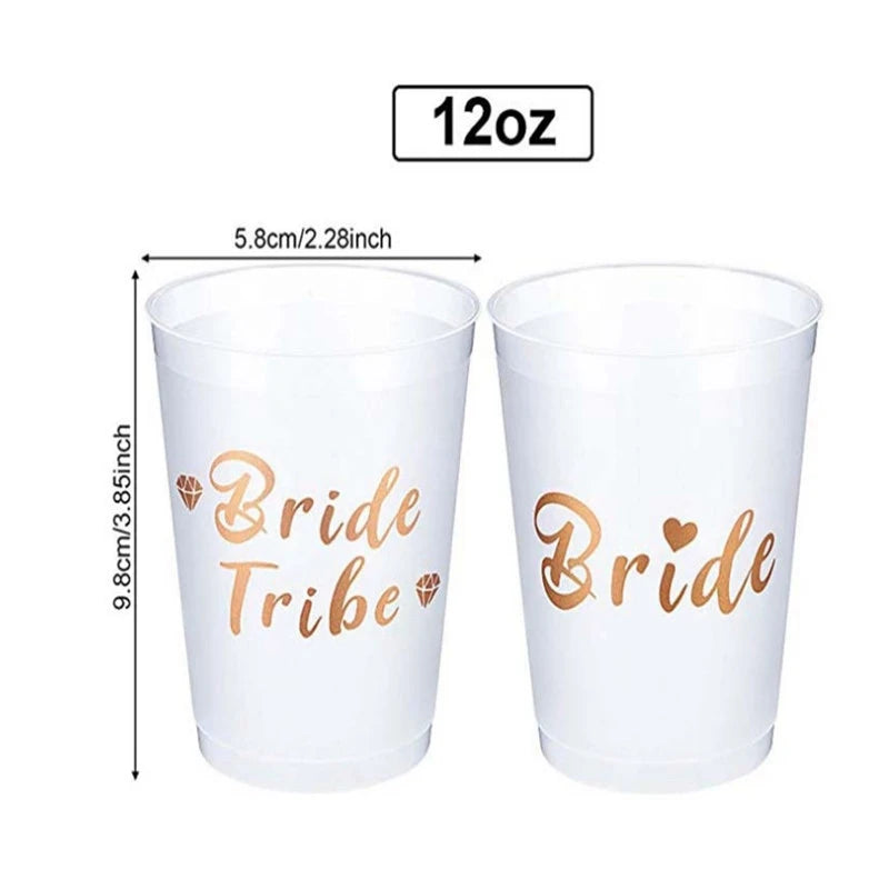 Team Bride Tribe Cups plastic